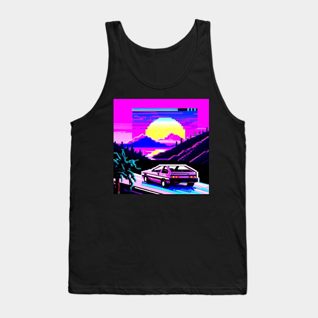 Glitched car driving tro Tank Top by SJG-digital